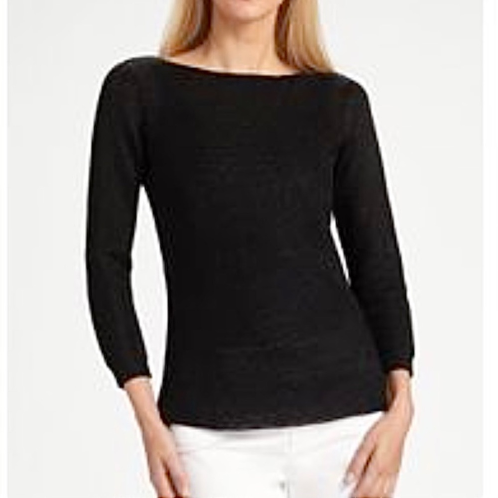 Ralph Lauren Black Label Ribbed Boatneck Sweater Size Medium